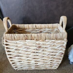 Natural Woven Storage Basket with Handles -